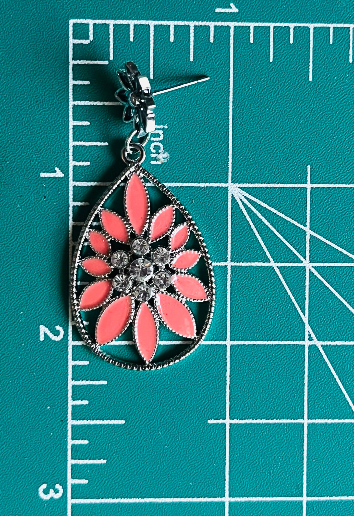 Pink Flower Earrings