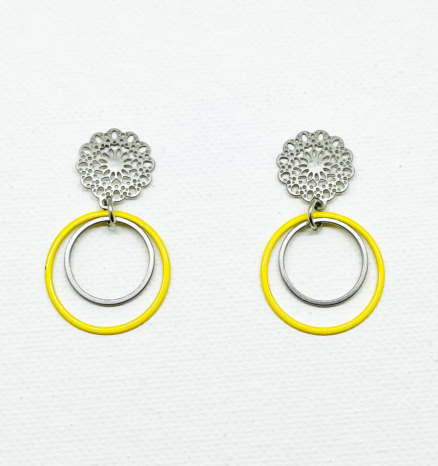 Yellow Halo Earrings